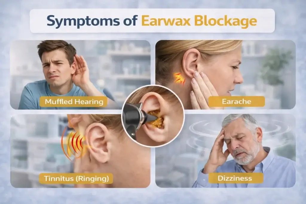 Signs and Symptoms of Earwax Buildup​