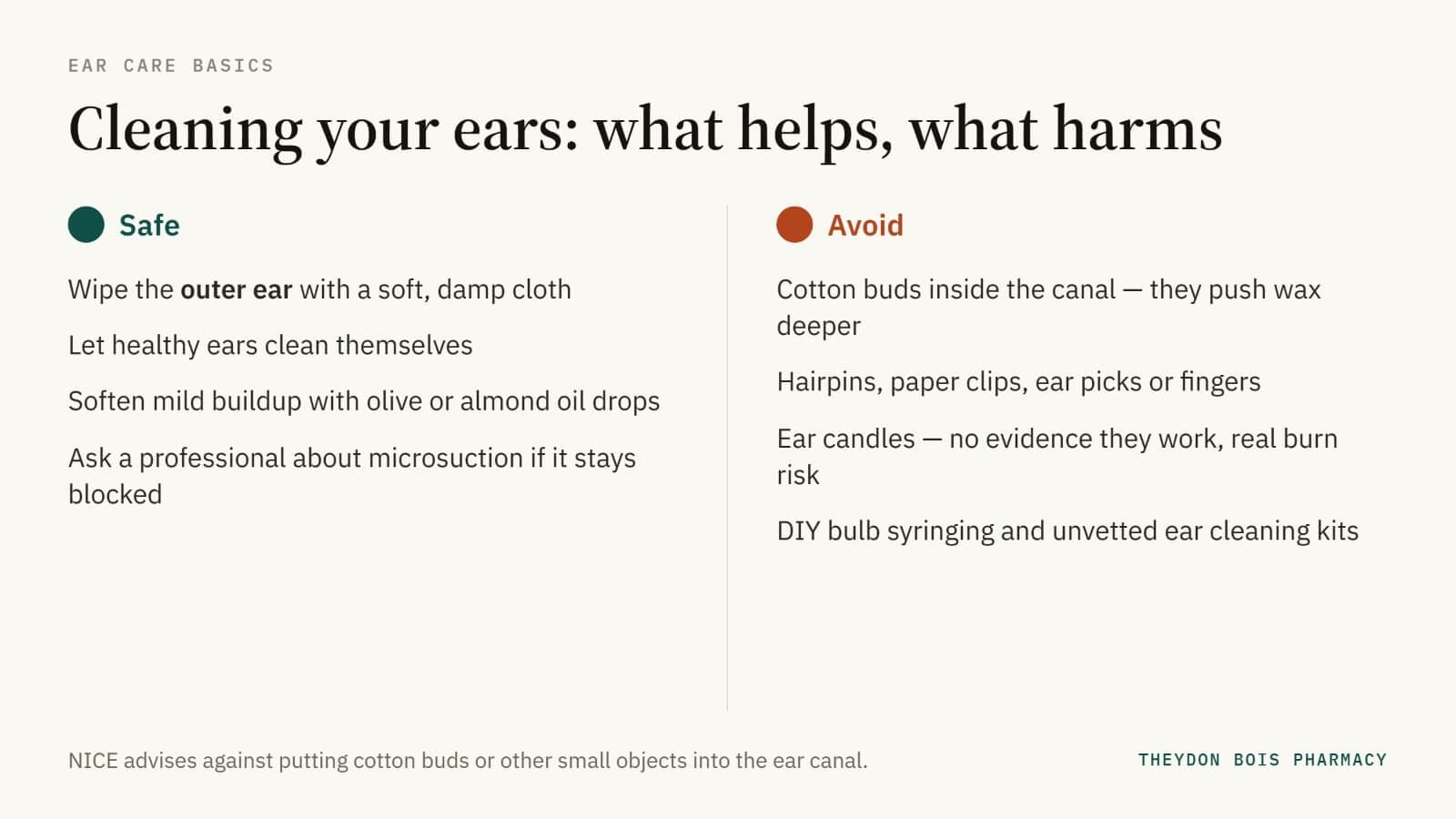 What to Avoid When Cleaning Your Ears